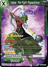 Vados, Pre-Fight Preparations - Realm of the Gods Pre-Release Cards - Dragon Ball Super: Masters card
