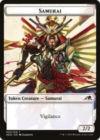 Samurai (003) // Spirit (009) Double-sided Token - Kamigawa: Neon Dynasty - Magic: The Gathering card