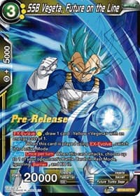 SSB Vegeta, Future on the Line - Realm of the Gods Pre-Release Cards - Dragon Ball Super: Masters card