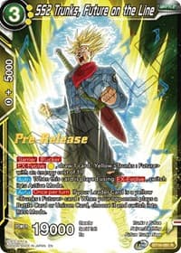 SS2 Trunks, Future on the Line - Realm of the Gods Pre-Release Cards - Dragon Ball Super: Masters card
