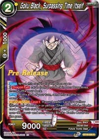 Goku Black, Surpassing Time itself - Realm of the Gods Pre-Release Cards - Dragon Ball Super: Masters card