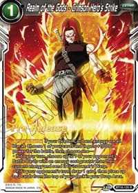 Realm of the Gods - Crimson Hero's Strike - Realm of the Gods Pre-Release Cards - Dragon Ball Super: Masters card