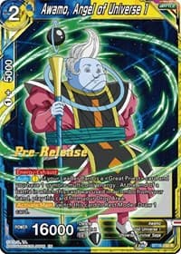 Awamo, Angel of Universe 1 - Realm of the Gods Pre-Release Cards - Dragon Ball Super: Masters card