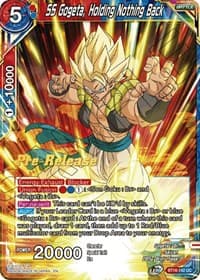 SS Gogeta, Holding Nothing Back - Realm of the Gods Pre-Release Cards - Dragon Ball Super: Masters card