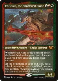 Chishiro, the Shattered Blade (Display Commander) - Thick Stock - Commander: Kamigawa: Neon Dynasty - Magic: The Gathering card