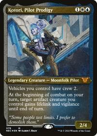 Kotori, Pilot Prodigy (Display Commander) - Thick Stock - Commander: Kamigawa: Neon Dynasty - Magic: The Gathering card