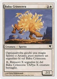 Waxmane Baku (Italian) - "Baku Crinecera" (C31) - Magic Encyclopedia 2005 (Salvat/Hachette) - Magic: The Gathering card