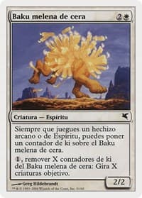 Waxmane Baku (Spanish) - "Baku melena de cera" (C31) - Magic Encyclopedia 2005 (Salvat/Hachette) - Magic: The Gathering card