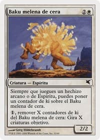 Waxmane Baku (Spanish) - "Baku melena de cera" (C32) - Magic Encyclopedia 2005 (Salvat/Hachette) - Magic: The Gathering card