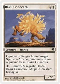 Waxmane Baku (Italian) - "Baku Crinecera" (C32) - Magic Encyclopedia 2005 (Salvat/Hachette) - Magic: The Gathering card