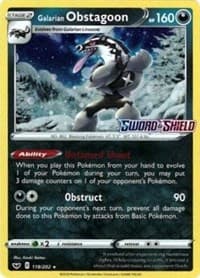 Galarian Obstagoon - 119/202 (Cosmos Holo) - Miscellaneous Cards & Products - Pokemon card