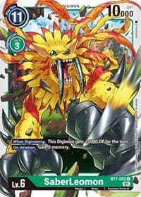 SaberLeomon - Next Adventure - Digimon Card Game card