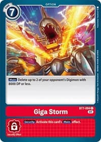 Giga Storm - Next Adventure - Digimon Card Game card