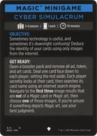 Magic Minigame: Cyber Simulacrum - Kamigawa: Neon Dynasty - Magic: The Gathering card