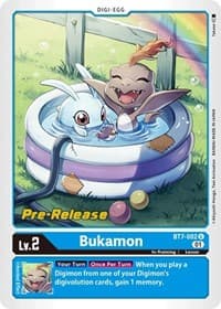 Bukamon - Next Adventure Pre-Release Cards - Digimon Card Game card