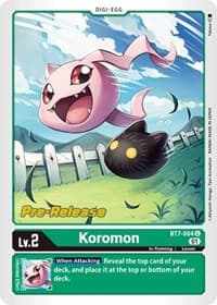 Koromon - Next Adventure Pre-Release Cards - Digimon Card Game card