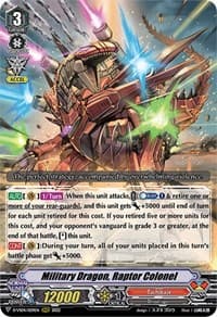 Military Dragon, Raptor Colonel - D-VS04: V Clan Collection Vol.4 - Cardfight Vanguard card