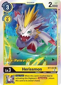 Herissmon - Next Adventure Pre-Release Cards - Digimon Card Game card