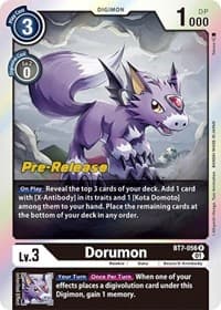 Dorumon - Next Adventure Pre-Release Cards - Digimon Card Game card