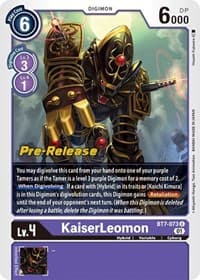 KaiserLeomon - Next Adventure Pre-Release Cards - Digimon Card Game card