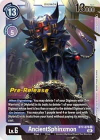 AncientSphinxmon - Next Adventure Pre-Release Cards - Digimon Card Game card