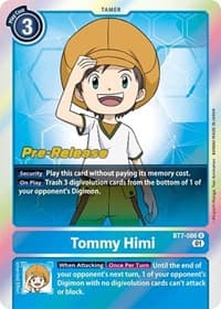 Tommy Himi - Next Adventure Pre-Release Cards - Digimon Card Game card