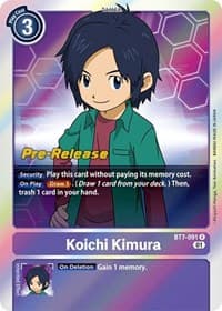 Koichi Kimura - Next Adventure Pre-Release Cards - Digimon Card Game card