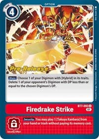 Firedrake Strike - Next Adventure Pre-Release Cards - Digimon Card Game card