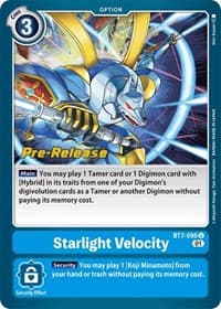 Starlight Velocity - Next Adventure Pre-Release Cards - Digimon Card Game card