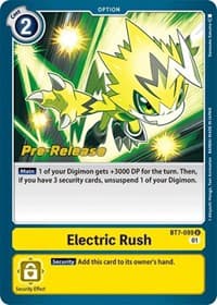 Electric Rush - Next Adventure Pre-Release Cards - Digimon Card Game card