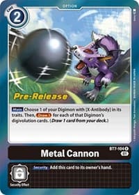 Metal Cannon - Next Adventure Pre-Release Cards - Digimon Card Game card