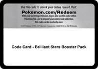 Code Card - Brilliant Stars Booster Pack - SWSH09: Brilliant Stars - Pokemon card