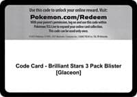 Code Card - Brilliant Stars 3 Pack Blister [Glaceon] - SWSH09: Brilliant Stars - Pokemon card