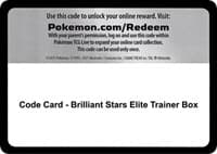 Code Card - Brilliant Stars Elite Trainer Box - SWSH09: Brilliant Stars - Pokemon card