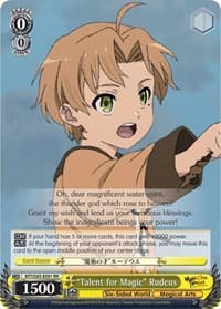"Talent for Magic" Rudeus - Mushoku Tensei: Jobless Reincarnation - Weiss Schwarz card