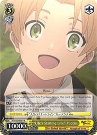 "Life's Starting Line" Rudeus - Mushoku Tensei: Jobless Reincarnation - Weiss Schwarz card