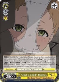 "Just a Child" Rudeus - Mushoku Tensei: Jobless Reincarnation - Weiss Schwarz card