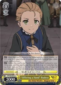 "Offering a Hand" Rudeus - Mushoku Tensei: Jobless Reincarnation - Weiss Schwarz card
