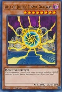 Ally of Justice Cosmic Gateway - Hidden Arsenal: Chapter 1 - YuGiOh card