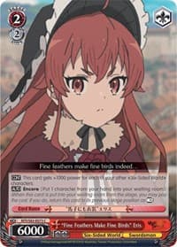 "Fine Feathers Make Fine Birds" Eris - Mushoku Tensei: Jobless Reincarnation - Weiss Schwarz card