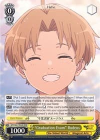 "Graduation Exam" Rudeus (RRR) - Mushoku Tensei: Jobless Reincarnation - Weiss Schwarz card