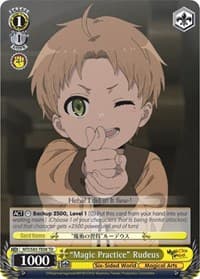"Magic Practice" Rudeus - Mushoku Tensei: Jobless Reincarnation - Weiss Schwarz card