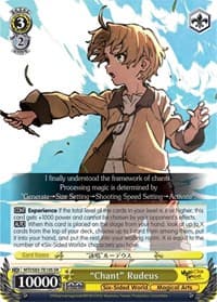 "Chant" Rudeus (SR) - Mushoku Tensei: Jobless Reincarnation - Weiss Schwarz card