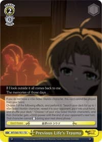 Previous Life's Trauma - Mushoku Tensei: Jobless Reincarnation - Weiss Schwarz card