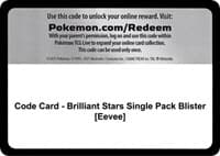 Code Card - Brilliant Stars Single Pack Blister [Eevee] - SWSH09: Brilliant Stars - Pokemon card
