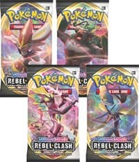Rebel Clash Booster Pack Art Bundle [Set of 4] - SWSH02: Rebel Clash - Pokemon card