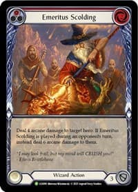Emeritus Scolding (Red) (Extended Art) - LGS090 - Flesh and Blood: Promo Cards - Flesh and Blood TCG card