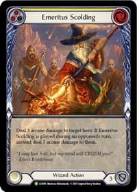 Emeritus Scolding (Yellow) (Extended Art) - LGS091 - Flesh and Blood: Promo Cards - Flesh and Blood TCG card