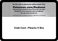 Code Card - Pikachu V Box - Miscellaneous Cards & Products - Pokemon card