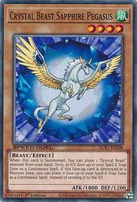 Crystal Beast Sapphire Pegasus - Speed Duel GX: Duel Academy Box - YuGiOh card